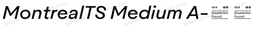 MontrealTS Medium A字体转换